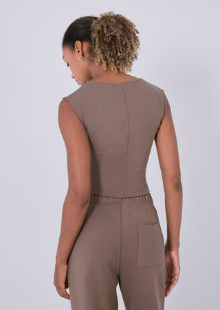 LC All-Around Lounge Cap Sleeve Top Walnut