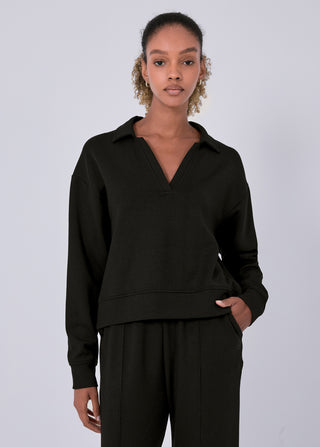 LC All-Around Lounge Collar Sweater Black
