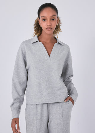 LC All-Around Lounge Collar Sweater Grey Marl
