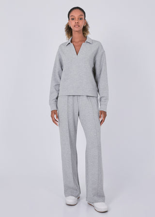 LC All-Around Lounge Collar Sweater Grey Marl