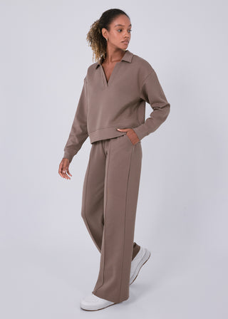 LC All-Around Lounge Collar Sweater Walnut