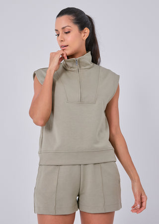 LC All-Around Lounge Half Zip Sweatshirt Abby Stone