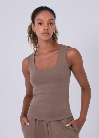 LC All-Around Lounge Scoop Neck Tank Walnut