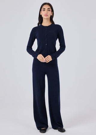 LC Blend Button Cardigan Women Merino Wool Blend Button Cardigan Navy