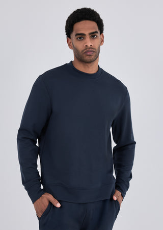 LC Crew Neck Sweat Shirt Mens All Around Lounge Crew Neck Sweatshirt Dark Navy