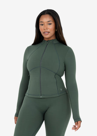 LC Life Zip Up Jacket Deep Green