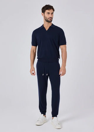 LC Men's Polo Top & Jogger Set Navy