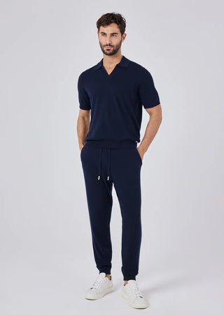 LC Men's Polo Top & Jogger Set Navy