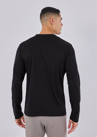 LC Mens Mercerised Long Sleeve Black