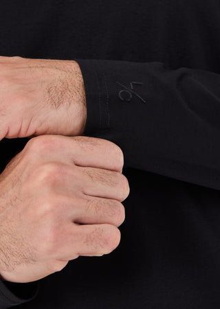 LC Mens Mercerised Long Sleeve Black