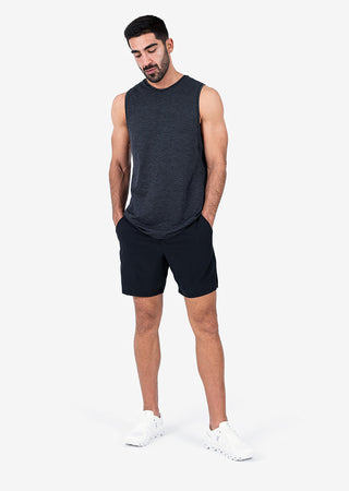 LC Mens Seamless Tank Black Melange