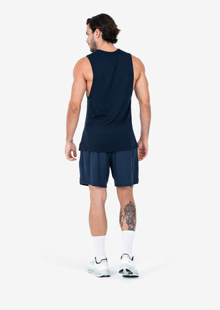LC Mens Seamless Tank Navy Melange