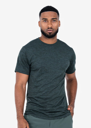 LC Mens Seamless Tee Khaki Green Melange