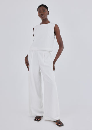 LC Pant Women Linen Relaxed Pant Ivory