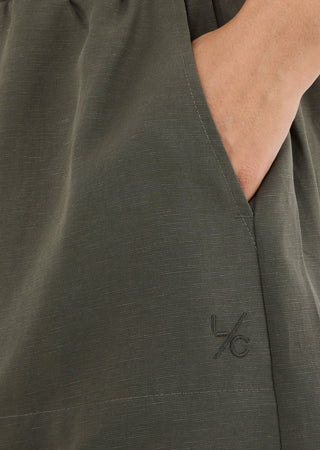 LC Romper Women Linen Romper Khaki Green