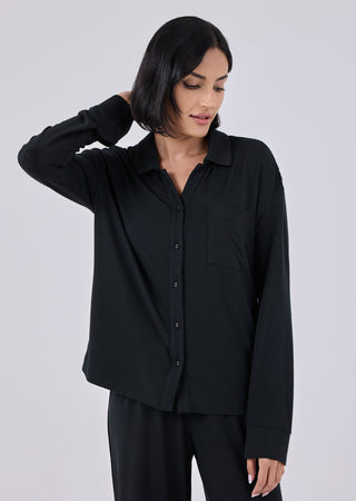 LC Shirt Women's Sleep Shirt Black