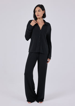 LC Shirt Women's Sleep Shirt Black