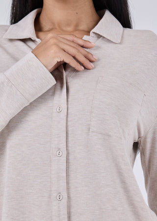 LC Shirt Women's Sleep Shirt Oatmeal Heather