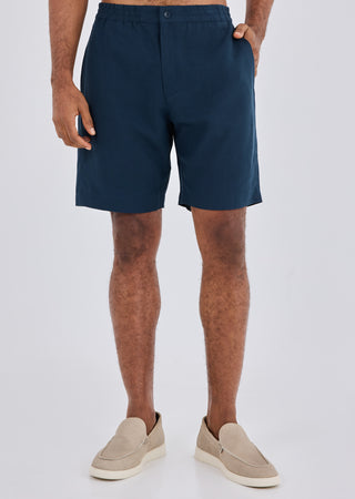 LC Short Men Linen Short Dark Navy