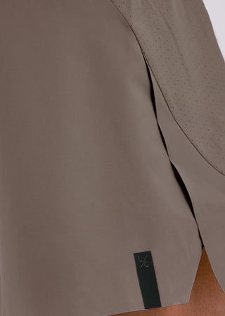 LC Short Mens Run Shorts Walnut