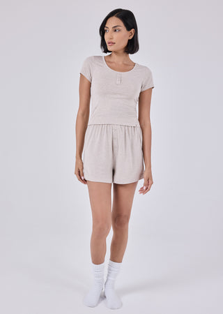 LC Sleep Tee Women's Sleep Tee Oatmeal Heather