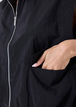 LC Sleeveless Bomber Jacket Womens Ripstop Sleeveless Bomber Jacket Black