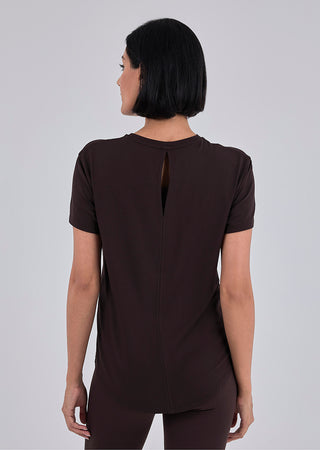 LC Split Back Tee Women’s Aloe Split Back Tee Dark Cocoa