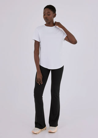 LC Split Back Tee Women’s Aloe Split Back Tee White