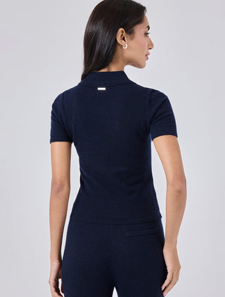 LC Women's Polo Top & Pant Set Navy