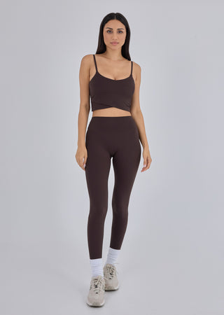 LC Wrapped Cami All Day Wrap Cami Top Dark Cocoa