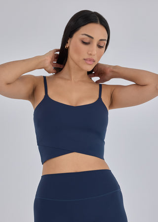 LC Wrapped Cami All Day Wrap Cami Top Dark Navy
