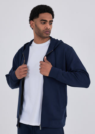 LC Zip Up Mens All Around Lounge Zip Up Hoodie Dark Navy