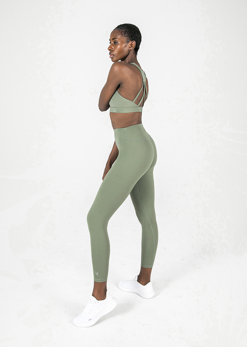 Khaki fitness clearance leggings