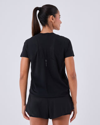 Womens Run Cap Sleeve Top Black