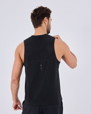 Mens Run Tank Black