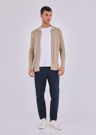 Men's Button Cardigan Beige