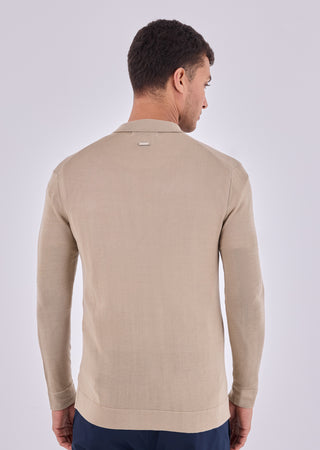Men's Button Cardigan Beige
