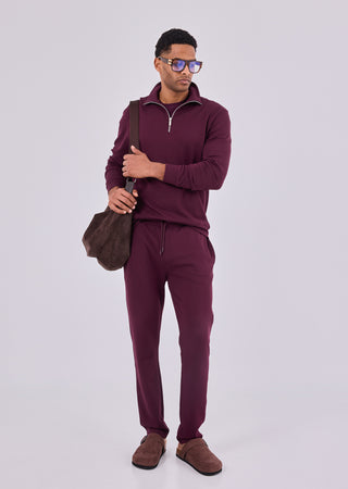 Men's Half-Zip Sweat Purple Fig
