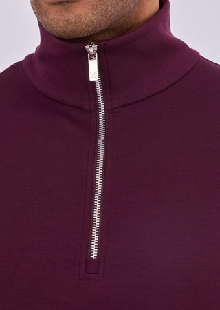 Men's Half-Zip Sweat Purple Fig