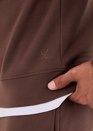 Men's Half-Zip Sweat Soft Brown - LC