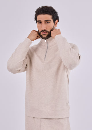 Men's Half-Zip Sweat Oatmeal Heather