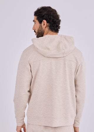 Men's Zip Up Hoodie Oatmeal Heather