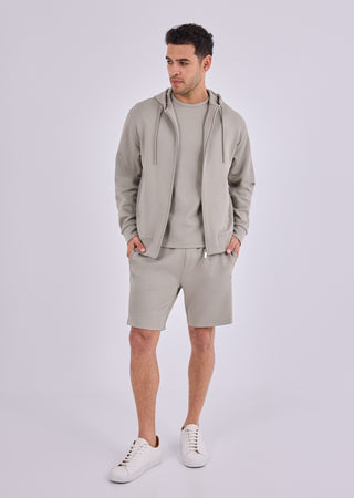 Men's Zip Up Hoodie Vintage Khaki