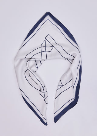 Silk Scarf Square Grey 70x70