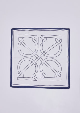 Silk Scarf Square Grey 70x70