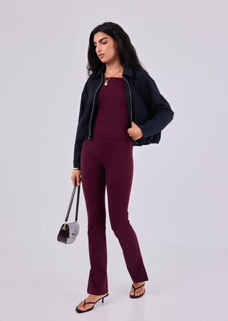 Women's Sculpt Flare Pant Purple Fig