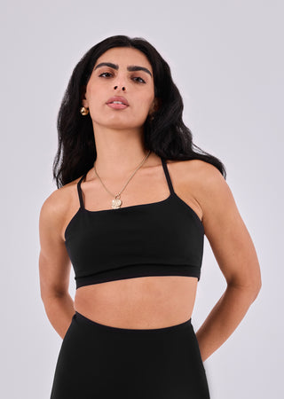 Women's Strap Back Bra Black
