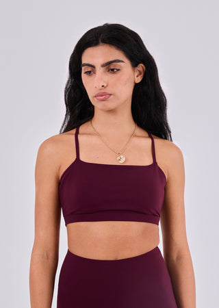 Women's Strap Back Bra Purple Fig