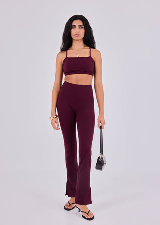 Women's Strap Back Bra Purple Fig