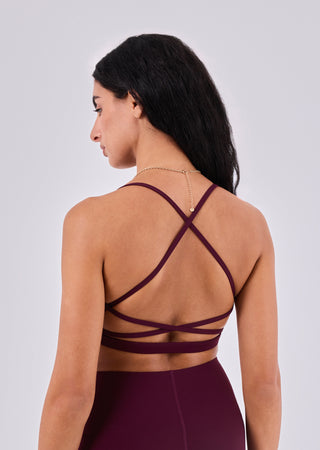 Women's Strap Back Bra Purple Fig